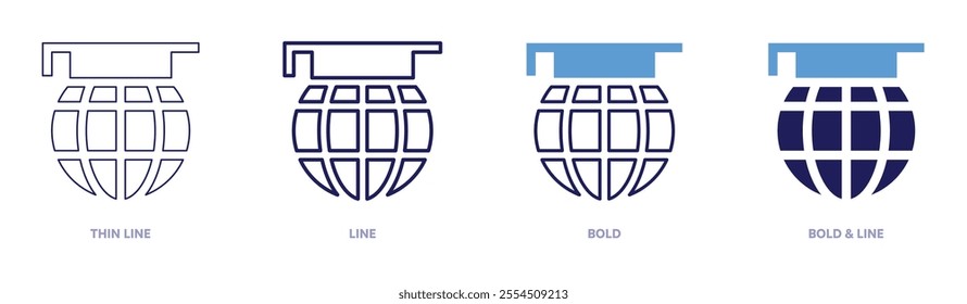Education technology icon in 4 different styles. Thin Line, Line, Bold, and Bold Line. Duotone style. Editable stroke.
