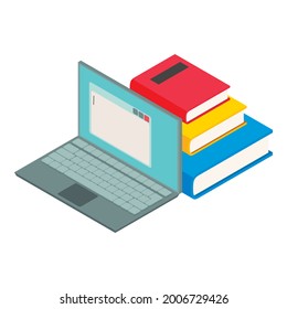 Education technology icon. Isometric illustration of education technology vector icon for web