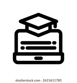 education technology line icon. Clean and minimalist vector icon for websites, mobile apps, presentations, and logos. Fully scalable and customizable for any project.
