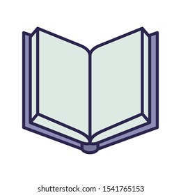 education text book open isolated icon vector illustration design