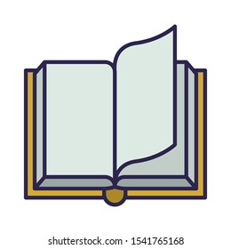 education text book open isolated icon vector illustration design
