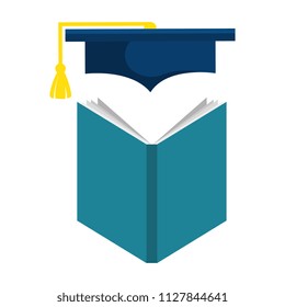 education text books with graduation hat