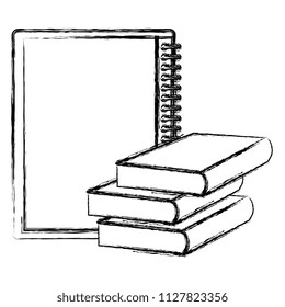 education text books with notebook