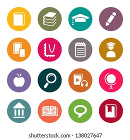 Education theme icons