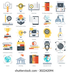 Education Theme Stylish, minimal and fully editable vector icon set, ready for your project - white background