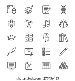 Education thin icons