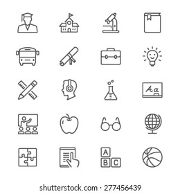 Education thin icons