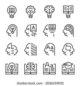 education thin line icon set,vector and illustration