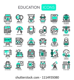 Education , Thin Line and Pixel Perfect Icons
