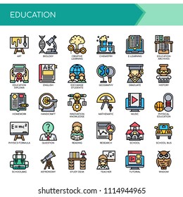 Education , Thin Line and Pixel Perfect Icons