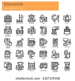 Education , Thin Line and Pixel Perfect Icons