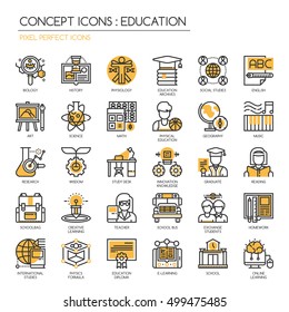 Education , Thin Line and Pixel Perfect Icons