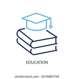 Education thin line vector icons.