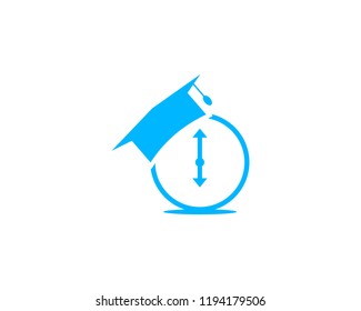 Education Time Icon Logo Design Element