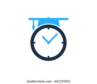 Education Time Icon Logo Design Element