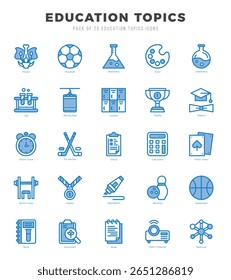 Educación Temas Icon Pack 25 símbolos de Vector para el Diseño web.