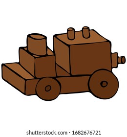 Education toy flat vector hand draw icon for apps and websites