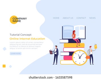 Education training class banner poster concept. Vector flat cartoon graphic design illustration