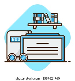 Education and Training. Flat Cartoon Style Suitable for Sticker, Wallpaper, etc.