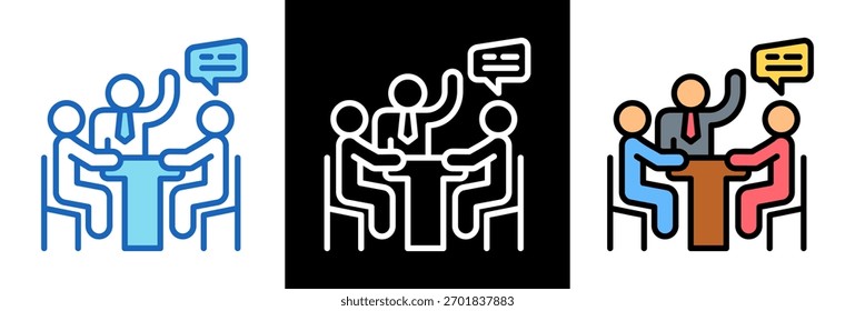 Educación Y Entrenamiento Icon triplestyle Ilustración vectorial