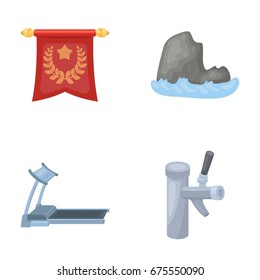 education, travel and other web icon in cartoon style.alcohol, fitness icons in set collection.