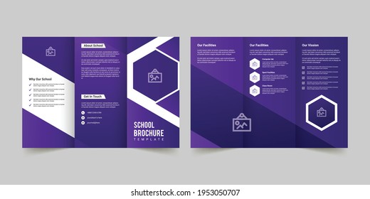 Education trifold brochure trifold template