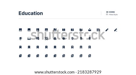 Education UI Icons Pack Filled Style