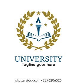 ilustración de logotipo de diseño de educación o universidad