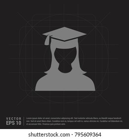 Education User Icon Black Creative Background