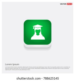 Education User Icon Green Web Button
