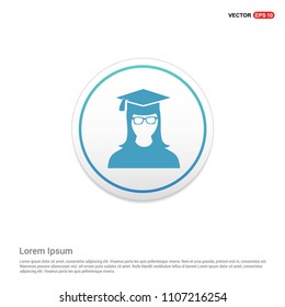Education User Icon Hexa White Background icon template