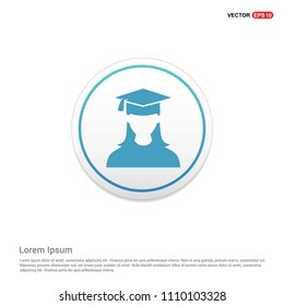 Education User Icon Hexa White Background icon template - Free Vector Icon - Free vector icon