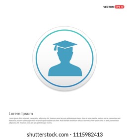 Education User Icon Hexa White Background icon template - Free vector icon