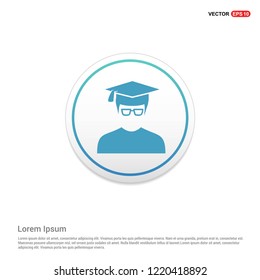 Education User Icon Hexa White Background icon template - Free vector icon