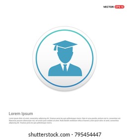 Education User Icon White Background icon template