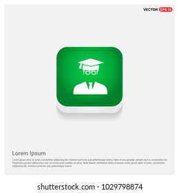 Education User IconGreen Web Button