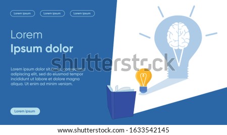 Education Value Flat Landing Page Vector Template. Study Significance, Learning Necessity, Reading and Idea Generation Process Metaphor. Erudition and Enlightenment Homepage Layout