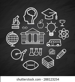 Education vector Blackboard background