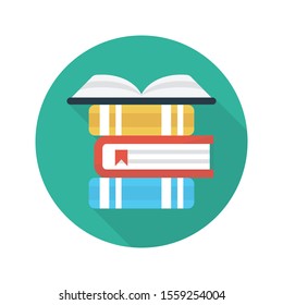 education vector flat colour icon 