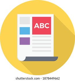 education vector flat colour icon