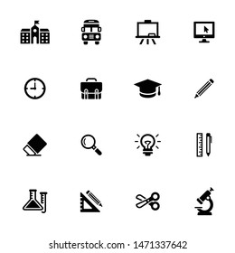 Iconos gráficos vectoriales de educación - conjunto 1