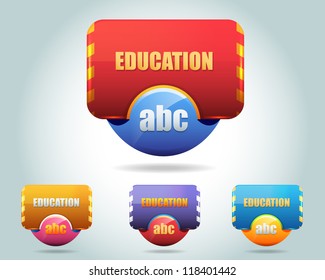 Education Vector Icon Button