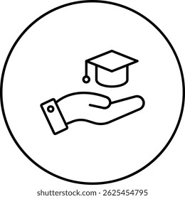 Vektorsymbol "Bildung". Kann für Druck-, Mobil- und Web-Anwendungen verwendet werden.