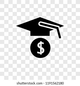 Education vector icon isolated on transparent background, Education transparency logo concept