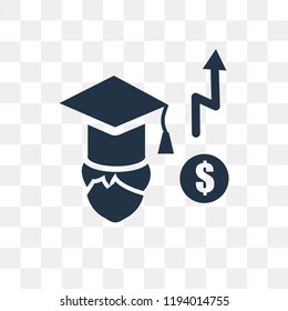 Education vector icon isolated on transparent background, Education transparency concept can be used web and mobile