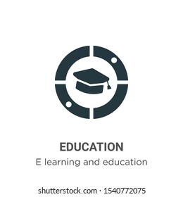 Education vector icon on white background. Flat vector education icon symbol sign from modern e learning and education collection for mobile concept and web apps design.