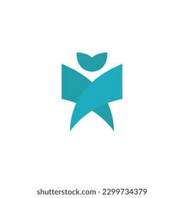 logotipo del entrenador de símbolos de escuela de iconos del vector de educación