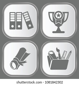 Education vector icon set