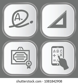 Education vector icon set