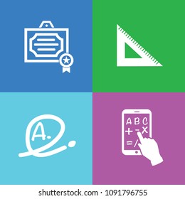 Education vector icon set